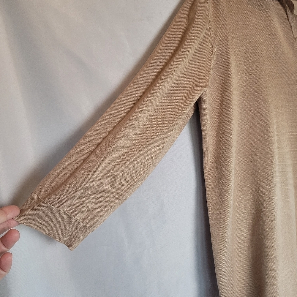 NWT Cable & Gauge Women's 3/4 Sleeve Scalloped Detail Top Size XL - Picture 2 of 10